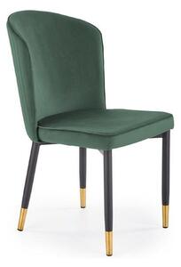 Scaun K446, verde/negru, stofa catifelata/metal, 51x55x86 cm