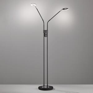 Lampă podea LED Dent, dimabilă, CCT, 2 x 6W negru