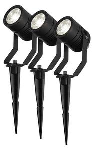 Nedis ZBLOS10RGBW3 - Set de 3 lămpi LED RGBW, reglabile, pentru exterior, LED/3W/230V, IP65, Wi-Fi Tuya