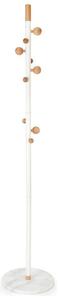 Cuier pom W65, alb/stejar, lemn/otel, 35x183 cm