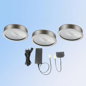 Set de 3 Cubic 68 lămpi LED încastrate alb cald