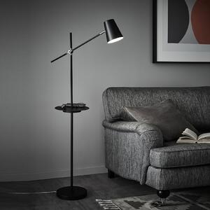 Markslöjd Lampă podea Linear stație de încărcare USB, negru, Negru, Camera de zi / sufragerie, Metal, Scandinavă