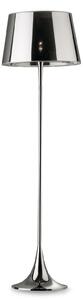 Ideallux Lampă podea London Cromo H=174 cm crom/transparent, Metalic, Camera de zi / sufragerie, Metal, Modern