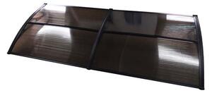 Copertină ECO de ușă 240x100cm marchiză adăpost acoperiș negru-bronz
