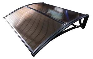 Copertină ECO de ușă 40x60cm marchiză adăpost acoperiș negru-bronz