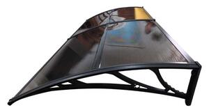 Copertină ECO de ușă 200x80cm marchiză adăpost acoperiș negru-bronz