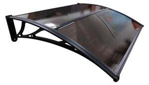 Copertină ECO de ușă 40x60cm marchiză adăpost acoperiș negru-bronz
