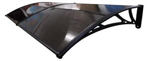 Copertină ECO de ușă 240x100cm marchiză adăpost acoperiș negru-bronz