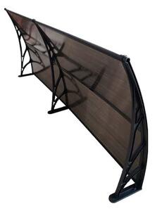 Copertină ECO de ușă 240x100cm marchiză adăpost acoperiș negru-bronz