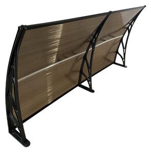 Copertină ECO de ușă 200x60cm marchiză adăposta coperiș negru-bronz
