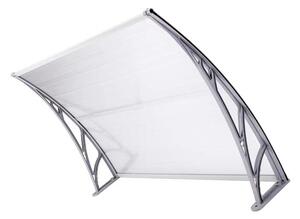 Copertină ECO de ușă 40x60cm marchiză adăpost acoperiș gri-transparent
