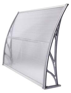 Copertină ECO de ușă 40x60cm marchiză adăpost acoperiș gri-transparent