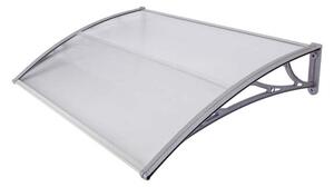 Copertină ECO de ușă 40x60cm marchiză adăpost acoperiș gri-transparent
