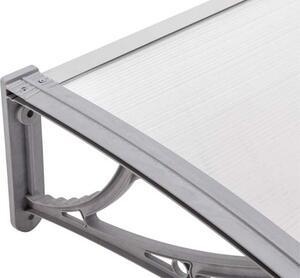 Copertină ECO de ușă 40x60cm marchiză adăpost acoperiș gri-transparent