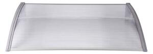 Copertină ECO de ușă 40x60cm marchiză adăpost acoperiș gri-transparent