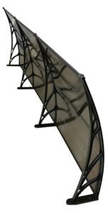 Copertină ECO de ușă 360×100cm marchiză adăpost acoperiș negru-bronz