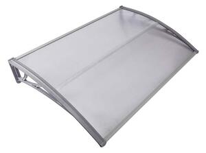 Copertină ECO de ușă 40x60cm marchiză adăpost acoperiș gri-transparent