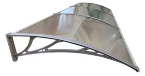 Copertină ECO 360x100 cm din policarbonat – Gri/Transparent