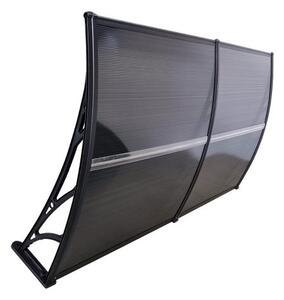 Copertină ECO de ușă 120x150cm marchiză adăpost acoperiș negru-antracit