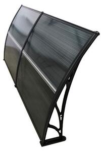 Copertină ECO de ușă 120x150cm marchiză adăpost acoperiș negru-antracit