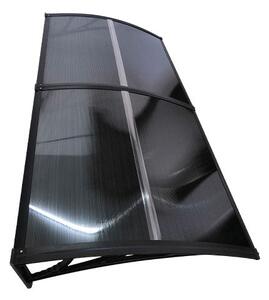 Copertină ECO de ușă 200x100cm marchiză adăpost acoperiș negru-antracit