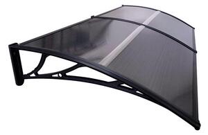 Copertină ECO de ușă 200x100cm marchiză adăpost acoperiș negru-antracit