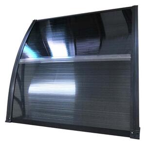 Copertină ECO de ușă 60x60cm marchiză adăpost acoperiș negru-antracit