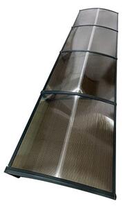 Copertină ECO de ușă 360x150cm marchiză adăpost acoperiș negru-bronz