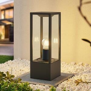 Lindby Peldar lampă cu soclu, înălțime 40 cm, antracit, sticlă