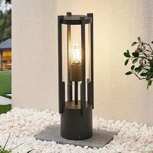 Lucande Brienne lampă cu soclu, 50 cm, antracit, metal, reglabil, Negru, Metal, Modern