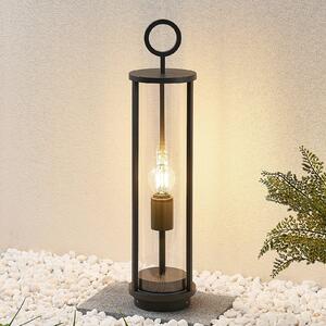 Lucande Emmeline lampă cu soclu, transparent, aluminiu, 50 cm