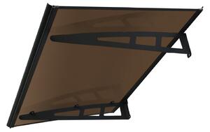 MAPROFI Copertină VIVIEN PRO Alu+Plexiglas de ușă 120x80cm marchiză adăpost acoperiș negru-bronz