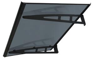MAPROFI Copertină VIVIEN PRO Alu+Plexiglas de ușă 120x80cm marchiză adăpost acoperiș negru-antracit