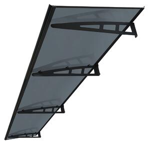 MAPROFI Copertină VIVIEN PRO Alu+Plexiglas de ușă 270x80cm marchiză adăpost acoperiș negru-antracit