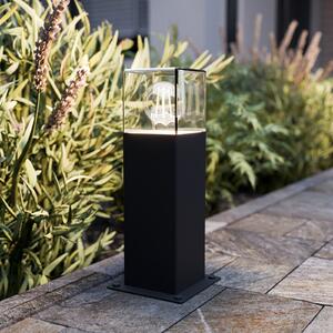 Lucande Keke lampă cu soclu, înălțime 30 cm, antracit, aluminiu, reglabil, Negru, Metal, Modern