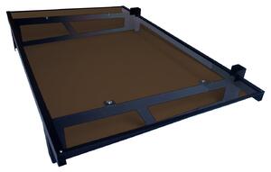 Copertină JAN PRO Otel+Plexiglas de ușă 140x100cm marchiză adăpost acoperiș negru-bronz