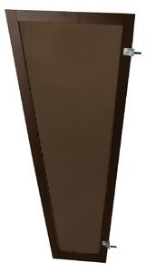Copertină FLUX PRO Alu + Policarbonat de ușă 130x53x30cm marchiză adăpost acoperiș maro-bronz