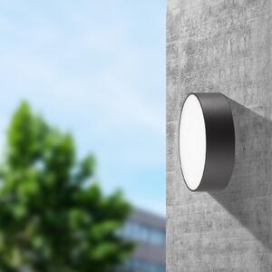 CMD LED lumină de exterior 9026, Ø 25 cm, Negru, Metal, Modern, Plafon rotund direct