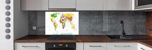 Sticlă bucătărie harta lumii