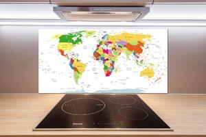 Sticlă bucătărie harta lumii
