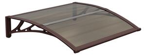 Copertină ECO de ușă 80x60cm marchiză adăpost acoperiș maro-bronz