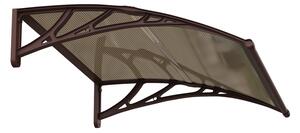 Copertină ECO de ușă 80x80cm marchiză adăpost acoperiș maro-bronz