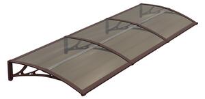 Copertină ECO de ușă 300×80cm marchiză adăpost acoperiș maro-bronz
