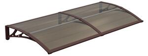 Copertină ECO de ușă 200x60cm marchiză adăposta coperiș maro-bronz