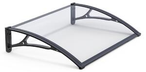 Copertină PRO 150x100 cm din aluminiu și plexiglas – Negru/Transparent