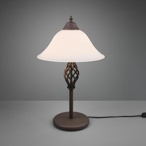 Lampă masă Rustica cu comutator cu șnur, ruginiu