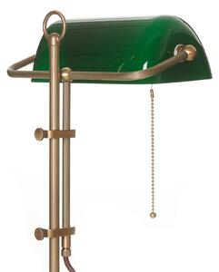 Berliner Messinglampen TULSI lampa reală de bancher, Verde, Camera de zi / sufragerie, Sticlă, Antichitate