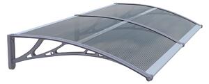 Copertină ECO de ușă 240x100cm marchiză adăpost acoperiș gri-antracit