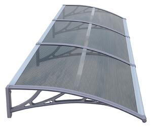 Copertină ECO de ușă 300x100cm marchiză adăpost acoperiș gri-antracit
