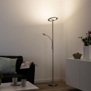 LOLA Smart Lampa LED LOLAsmart Rocco cu braț de citit, reglabil, Gri, Camera de zi / sufragerie, Metal, Modern, Proiector vertical